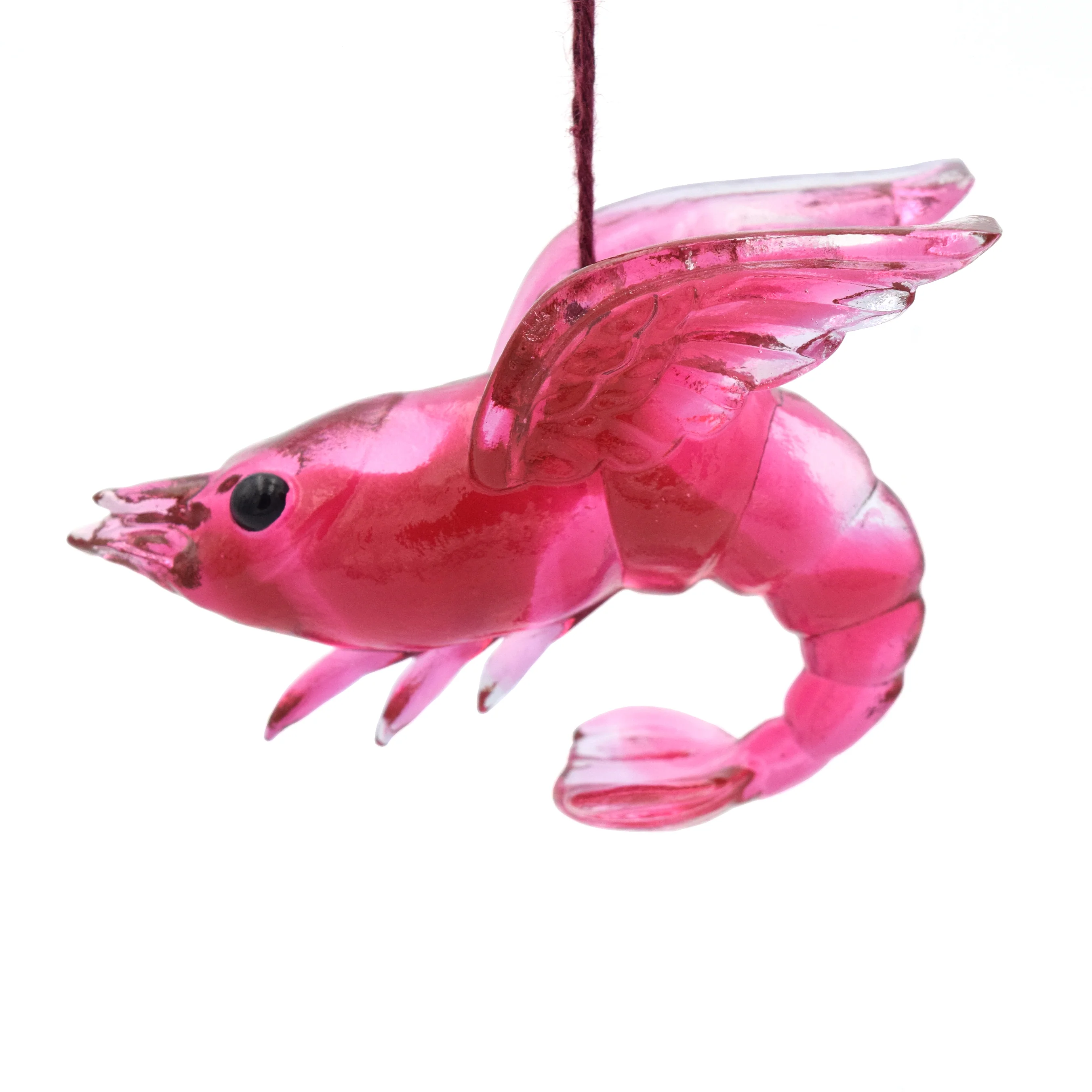 Shrimp Heaven Now Glass Ornament - Image 3